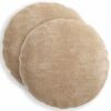 vidaXL Housse de coussin 2 pc HEERLEN Taupe Diam. 40 cm Tissu Chenille