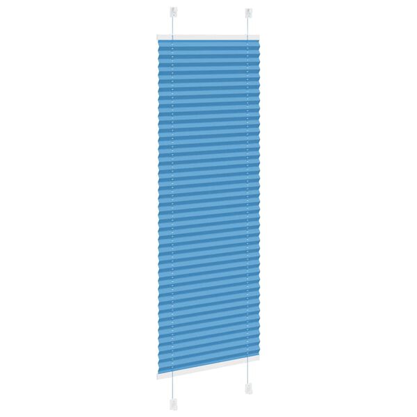 vidaXL Store pliss&eacute; bleu 40x100 cm largeur du tissu 39,4 cm polyester