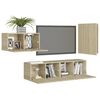 vidaXL Ensemble de meubles TV 4 pcs Chêne sonoma Bois d'ingénierie