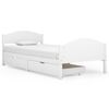 vidaXL Cadre de lit sans matelas blanc bois massif 100x200 cm