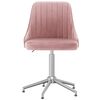 vidaXL Chaise pivotante de salle &agrave; manger Rose Velours
