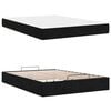 vidaXL Cadre de lit avec matelas avec matelas 2 pcs Noir Velours