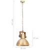 vidaXL Lampe suspendue industrielle 25 W Laiton Rond 30 cm E27