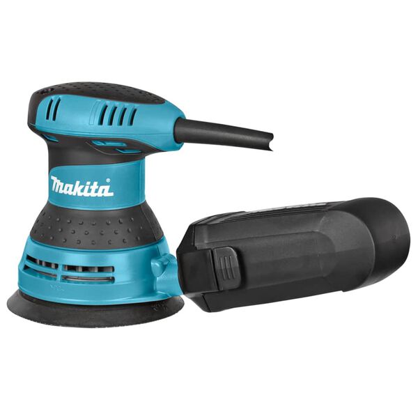 Makita Ponceuse avec sac &agrave; poussi&egrave;re 300 W Bleu et noir
