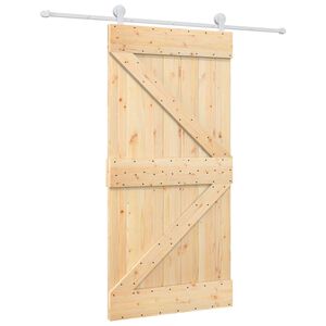 vidaXL Porte coulissante 100 x 210 cm Bois de pin massif