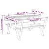 vidaXL Table de pique-nique pour 4 enfants avec trou de parasol sapin