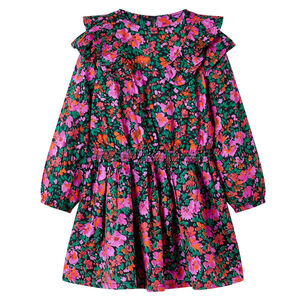 Robe pour enfants &agrave; manches longues rose vif 92
