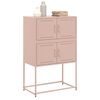 vidaXL Buffet rose 68,5x38,5x107 cm acier