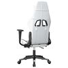 vidaXL Chaise de jeu de massage avec repose-pied Blanc&Noir Similicuir