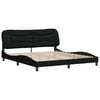 vidaXL Cadre de lit sans matelas Hvar noir 180x200 cm tissu