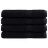 vidaXL Serviettes de qualit&eacute; sup&eacute;rieure SOLUND 4 pcs noir 600 g/m&sup2;