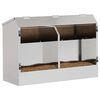 vidaXL Distributeur pour lapins Argent 64.5 x 25.5 x 45.5 cm