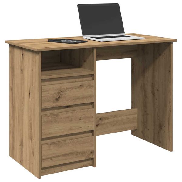 vidaXL Bureau ch&ecirc;ne artisanal 102x50x75 cm bois d'ing&eacute;nierie