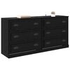 vidaXL Buffets 2 pcs Ch&ecirc;ne noir 70 x 35,5 x 67,5 cm Bois d'ing&eacute;nierie