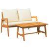 vidaXL Ensemble bistrot 2 pcs Huile Naturelle Bois d'Acacia Massif
