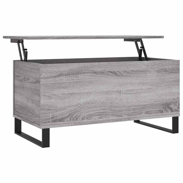 vidaXL Table basse Sonoma gris 90x44,5x45 cm Bois d'ing&eacute;nierie