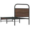 vidaXL Cadre de lit sans matelas 75x190cm ch&ecirc;ne marron bois ing&eacute;nierie