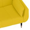 vidaXL Canap&eacute;-lit &agrave; 2 places avec deux oreillers Jaune Velours