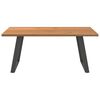 vidaXL Table à manger marron clair bois de chêne massif rectangulaire