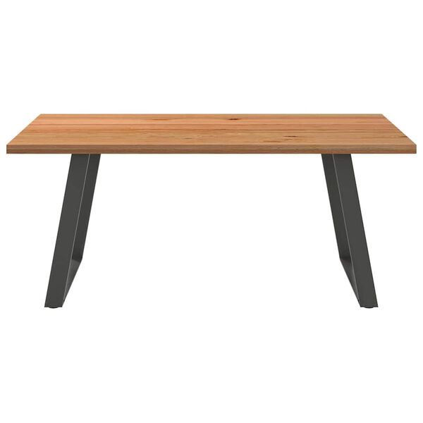 vidaXL Table à manger marron clair bois de chêne massif rectangulaire