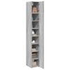 vidaXL Armoire de rangement mince sonoma gris 30x42,5x225 cm