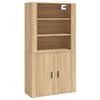 vidaXL Buffet haut Ch&ecirc;ne sonoma Bois d'ing&eacute;nierie