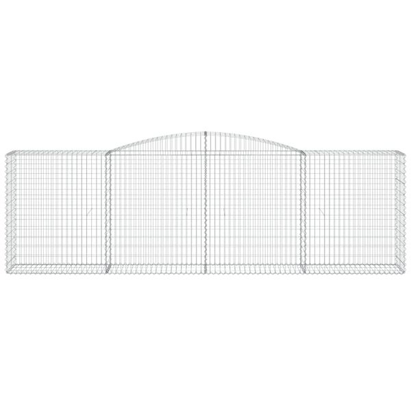 vidaXL Paniers à gabions arqués 7 pcs 400x50x120/140 cm Fer galvanisé