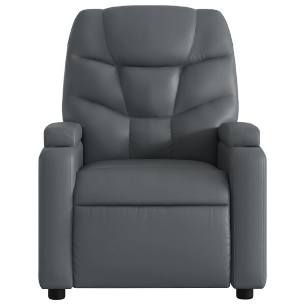 vidaXL Fauteuil inclinable Gris Similicuir