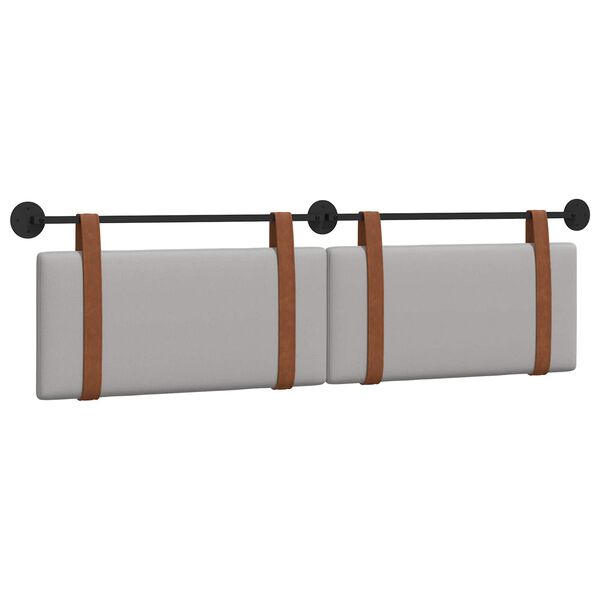 vidaXL T&ecirc;te de lit suspendue Uni Gris nuage 170 x 55 x 5 cm PU antique