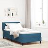 vidaXL Lit &agrave; ressorts avec matelas Bleu fonc&eacute; 200 x 100 cm Polyester