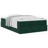 vidaXL Lit ottoman avec matelas vert fonc&eacute; 120x190 cm velours