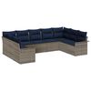 vidaXL Ensemble de canap&eacute; de jardin 9 pc Gris polyrotin