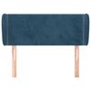 vidaXL T&ecirc;te de lit avec oreilles Bleu fonc&eacute; 83x23x78/88 cm Velours