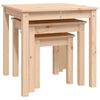 vidaXL Tables gigognes 3 pcs Bois de pin massif