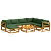 vidaXL Ensemble de Canap&eacute;s 8 pc Naturel Bois d'Acacia Massif