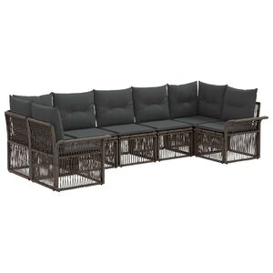 vidaXL Ensemble de canap&eacute; de jardin 7 pc 7-Nombre de places Gris