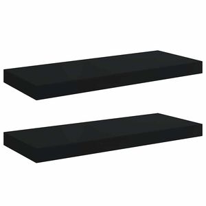 vidaXL Étagères murales flottantes 2 pcs noir 60x23,5x3,8 cm MDF