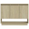 vidaXL Buffet Chêne sonoma 97x31x75 cm Bois d'ingénierie