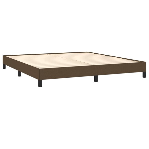 vidaXL Cadre de lit sans matelas marron foncé 180x200 cm tissu