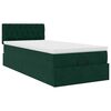 vidaXL Cadre de lit ottoman avec matelas vert fonc&eacute; 90x190 cm velours