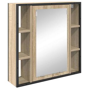 vidaXL Armoire Miroir Ch&ecirc;ne Sonoma 60 x 16 x 60 cm Bois d'ing&eacute;nierie