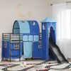 vidaXL Lit mezzanine pour enfants Noir et Bleu 99,5 x 190 cm M&eacute;tал