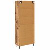 vidaXL Haut Armoire 2 pcs Bois Ancien Bois Agglom&eacute;r&eacute; et Verre