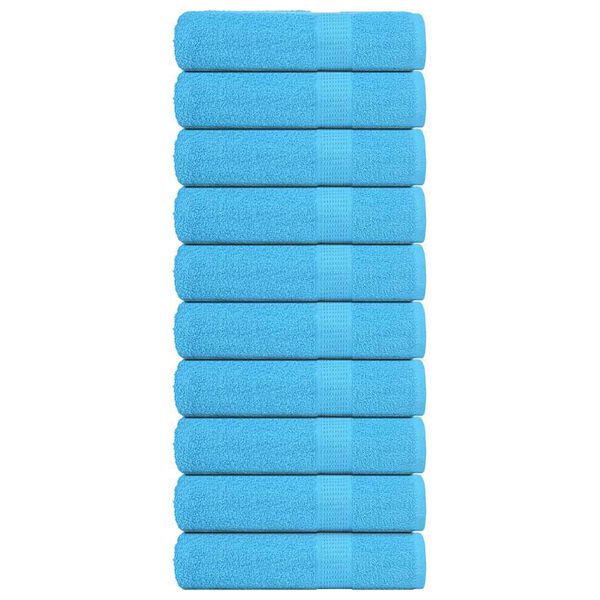 vidaXL Serviettes de douche FROGN 10pcs turquoise 70x140cm 360 g/m&sup2;