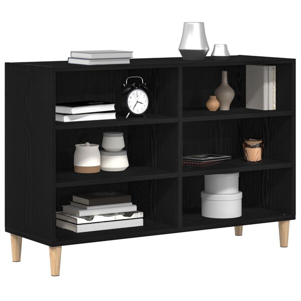 vidaXL Buffet Ch&ecirc;ne noir 103,5 x 35 x 70 cm Bois d'ing&eacute;nierie