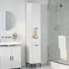 vidaXL Cabinet de salle de bain avec tiroir Blanc 31,5 x 33 x 190 cm