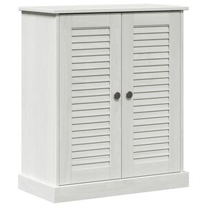vidaXL Armoire de salle de bain avec porte VIGO Blanc et Blanc Antique