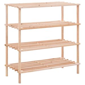 vidaXL Range-chaussures &agrave; 4 &eacute;tag&egrave;res Bois de sapin solide
