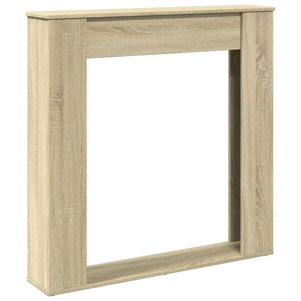 VidaXL Cadre de cheminée chêne sonoma 100x20x100 cm bois d'ingénierie