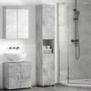 vidaXL Ensemble d'armoire de salle de bain TULUM Gris b&eacute;ton